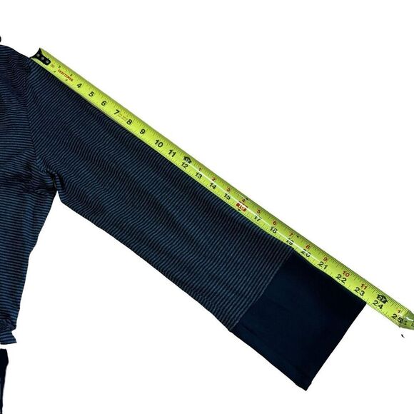 Yansi Fugel Women's Sweater Button Up Striped Black V-neck Stretch Sz XL - Picture 7 of 9